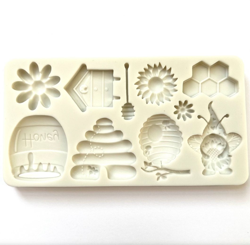 SPRING GARDEN MOLD (Bee, Gnome, Honey Jar)