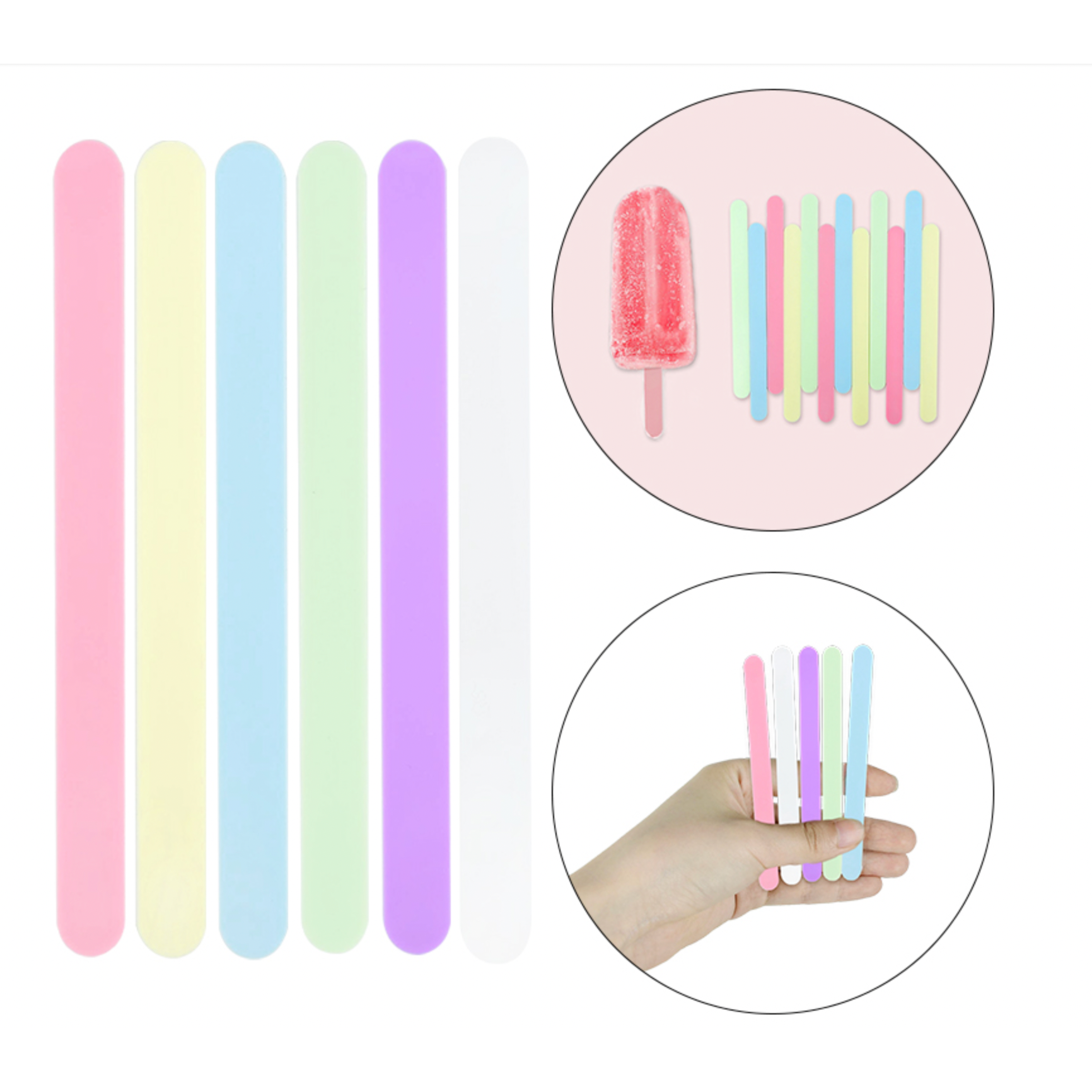MINI MIRRORED DESIGN Acrylic Popsicle Sticks 10/pack - Heaven's