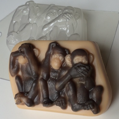 THREE WISE MONKEYS MOLD