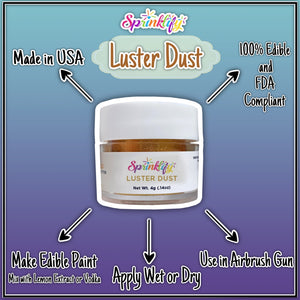 Luster Dust by Sprinklify - NAVY BLUE - Food Grade Pearlized Dust for Cakes, Cookies, Chocolates, Treats